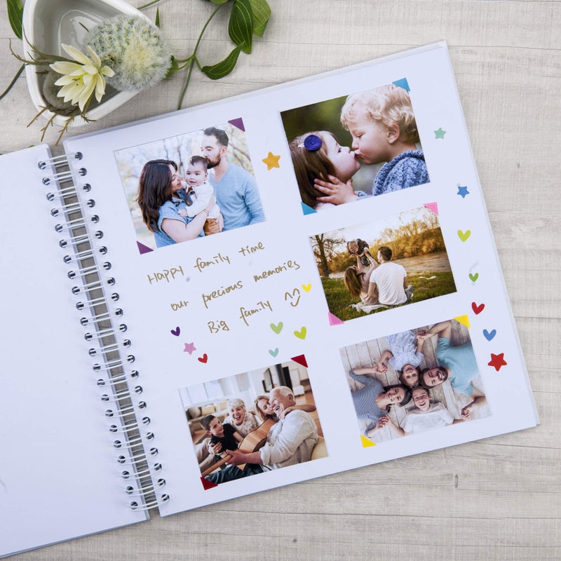Gearchic 12 x 12 Inch Large DIY Scrapbook Photo Album with Window Design Cover 80 Pages Craft Paper Memory Book for Weeding Anniversary Travel and Baby (White) - Image 3